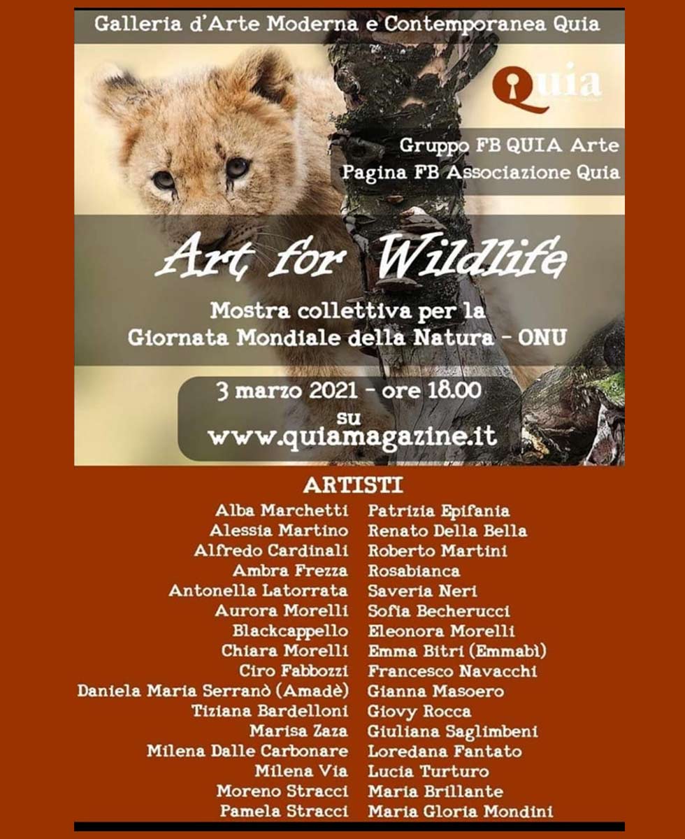 Locandina Mostra Art for wildlife 2021 